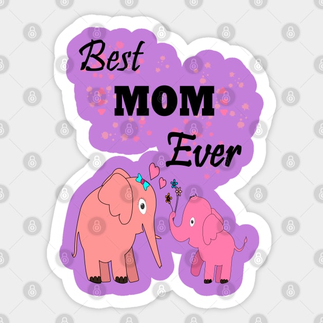 Best Mom Ever Sticker by bratshirt